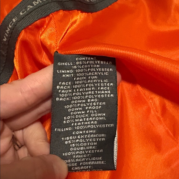 Vince Camuto Olive Puffer Coat with Faux Fur Hood - Picture 9 of 15